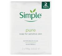 Simple Hand Soap Bars, 100 g, White (Pack of 6) | Gentle Cleansing Bar for Sensitive Skin | Dermatologically Tested | Hypoallergenic Formula | Fragrance-Free Soap for Daily Hand & Body Care