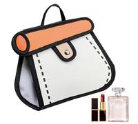Simple Handbags for Women | Fashionable Shoulder Bag with Drawing - Shoulder Bag, Show Style by Using the Included Shoulder Bag, Dating, Parties and Daily Use, orange, Siehe Beschreibung