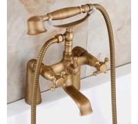 Simple Handheld Shower with A Full Copper Antique-Style Bathtub Faucet