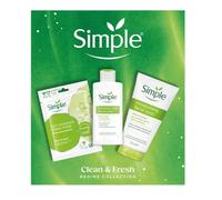 Simple Clean & Fresh Regime Collection Gift Set with a facial wash, a sheet mask, and a moisturiser perfect for any occasion 3 piece
