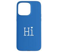 Simple Heart Hi Message Tee - Minimalist Design Case for iPhone 15 Pro Max