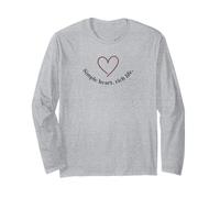 Simple Heart Rich Life Love Minimal Zen Quote Long Sleeve T-Shirt