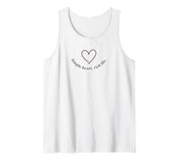 Simple Heart Rich Life Love Minimal Zen Quote Tank Top