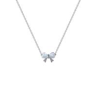 Simple Heart Shaped Splicing Couple Heart Necklace Europe And The United States Border Holding Love Pendant Necklace Enamel Pendant Rose Chain Necklace (White, One Size)