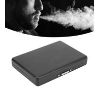 Simple High Strength Metal Cigarette Case Holder for Men Women Black Finish