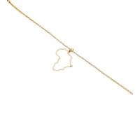 Simple Hollow Africa Map Pendant Necklace Unisex Couple Women Neck Chain 3 Colors Party Accessories Jewelry Friendship CollarNice Processed