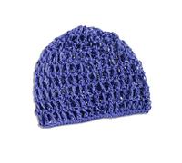 Simple Hollowout Skull Hat Crochet Hair Net for Women Teens Knitted Brimless for Sleep Breathable Head Accessory Breathable Crochet Hat Royal Blue