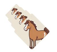 Simple Horse Cartoon Car Air Fresheners 4 Pcs Funny Hanging Car Air Fresheners Cute Long Lasting Scented Mirror Hanging Decoration Ornaments Gift For Men Women Square