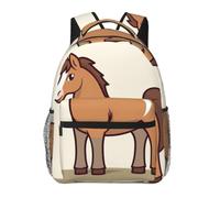 Simple Horse Cartoon Cute Backpack Waterproof Lightweight Casual Backpack One Size Daypack Travel Laptop Bag For Men Women