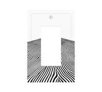 Simple House Silhouette Line Minimalist Light Switch Wall Plate Faceplate Cover Single Rocker 1 Gang Decorator Outlet Receptacle Covers for Home Kitchen Room Bathroom Decor