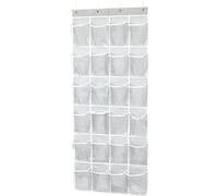 Simple Houseware 24 Pockets Large Clear Pockets Over The Door Hanging Shoe Organizer, Gray (56 x 22.5)
