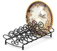 Simple Houseware 6-Compartment Upright Wire Rack Organizer, Black