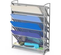 Simple Houseware 6 Tier Wall Mount Document Letter Tray Organizer, Silver
