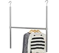 Simple Houseware Adjustable Closet Hanging Rod, Chrome