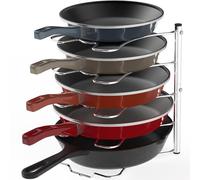 Simple Houseware Cabinet Pantry Pot and Pan Organizer Rack Holder, Chrome