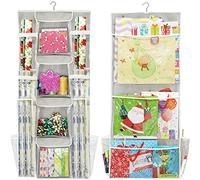 Simple Houseware Double-Sided Hanging Gift Wrap Organizer Storage Pockets, (Set of 1)