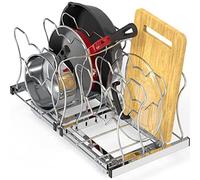 Simple Houseware Organizer Pull Out Under Cabinet Sliding Shelf for Kitchen,Bathroom, Pantry Pan and Pot Lid