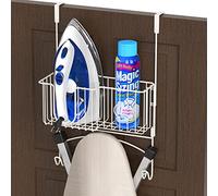 Simple Houseware Over-The-Door/Wall-Mount Ironing Board Holder, White