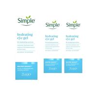 Simple Hydrate+ Eye Gel, 25ml, 3 Pack - Soothing Cooling Gel for Tired Eyes, Reduces Puffiness & Dark Circles, Hydrates & Revitalizes Delicate Under-Eye Skin