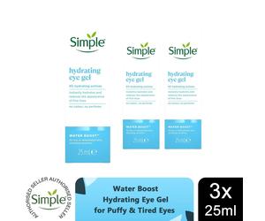 Simple Hydrate+ Eye Gel Soothing Cooling Gel for Tired Eyes Care 25ml, 3 Pack