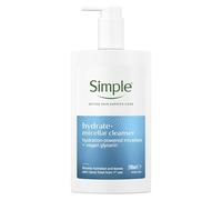 Simple Hydrate+ Micellar Facial Cleanser hydration-powered micelles + vegan glycerin boosts hydration and leaves skin dewy-fresh from the first use 240 ml