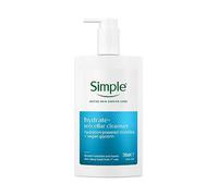 Simple Hydrate+ Micellar Facial Cleanser with hydation-powered micelles + vegan glycerin boosts hydration and leaves skin dewy-fresh from the first use 240 ml
