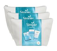 Simple Hydrating Skin Regime Gift Set - 3 Pack, Sheet Mask, Micellar Facial Gel Wash & Quench Cream - Deep Moisture, Gentle Cleansing & Nourishing Skincare for All Skin Types
