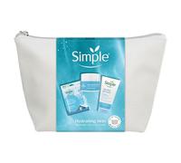 Simple Hydrating Skin Regime Gift Set with a gel wash, a sheet mask, a gel cream, and a beauty bag perfect gifts for any occasion 3 piece