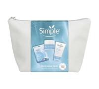 Simple Hydrating Skin Regime Gift Set with a gel wash, a sheet mask, a gel cream, and a beauty bag perfect gifts for any occasion 3 piece