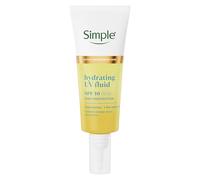Simple Hydrating UV Fluid SPF 50 - High UVA/UVB Sun Protection Face Moisturiser with Gluta-Amino™, Niacinamide & Pro-Ceramides - Helps Protect Skin Barrier, Reduce Dark Spots & Even Skin Tone 40ml