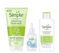Simple Hydration Face Wash, Serum & Light Moisturiser Regime Bundle 3 Piece
