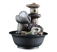 Simple Indoor Rockery Water Fountain - Living Room Study Desktop Ornament with Feng Shui Ball and Wheel Decoration