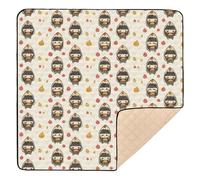 Simple Japanese Cute Taco Girl Soft Thick Baby Gym & Activity Mat for Indoor Outdoor Portable Baby Play Tummy Time Mat for Babies Infants Toddlers, 50'' x 50''