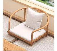 Simple Japanese Floor Chair,multifunctional Vintage Small Tea Chair For Floor Sitting, Reception Room Table Wooden Chairs For Sitting On The Floor,tatami Chair Accent Furniture(Chair, Beige)