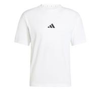 adidas Men's Essentials Small Logo Single Jersey TEE, White/Black, L