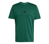 adidas Men's Essentials Small Logo Single Jersey TEE, Collegiate Green/Black, L