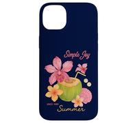 Simple Joy Summer Tropical Coconut Floral Beach Case for iPhone 14 Plus