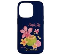 Simple Joy Summer Tropical Coconut Floral Beach Case for iPhone 14 Pro