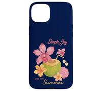 Simple Joy Summer Tropical Coconut Floral Beach Case for iPhone 15 Plus