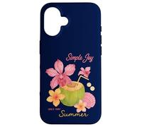 Simple Joy Summer Tropical Coconut Floral Beach Case for iPhone 16