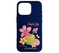 Simple Joy Summer Tropical Coconut Floral Beach Case for iPhone 16 Pro