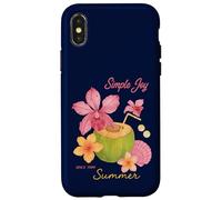 Simple Joy Summer Tropical Coconut Floral Beach Case for iPhone X/XS