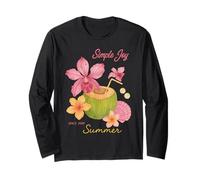 Simple Joy Summer Tropical Coconut Floral Beach Long Sleeve T-Shirt