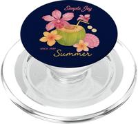 Simple Joy Summer Tropical Coconut Floral Beach PopSockets PopGrip for MagSafe