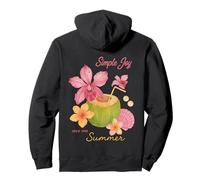 Simple Joy Summer Tropical Coconut Floral Beach Pullover Hoodie
