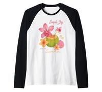 Simple Joy Summer Tropical Coconut Floral Beach Raglan Baseball Tee