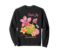 Simple Joy Summer Tropical Coconut Floral Beach Sweatshirt