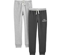 Simple Joys by Carter's Baby Boys' 2-Pack Athletic Knit Jogger Pants, Light Grey Heather/Dark Grey, 3-6 Months (Pack of 2)