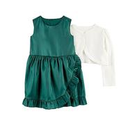 Simple Joys by Carter's Baby Girls 2-Piece Special Occasion Dress and Cardigan Set, Emerald Green/White, 5 Years (Pack of 2)