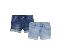 Simple Joys by Carter's Baby Girls' Denim Shorts, Pack of 2, Dark Denim/Light Denim, 3-6 Months